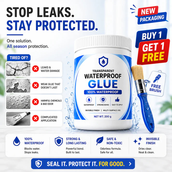 Transparent Waterproof Glue + Free Brush 🔥