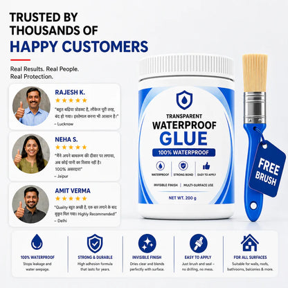 Transparent Waterproof Glue + Free Brush 🔥
