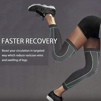 1 Pair Compression Knee & Calf Support Sleeves