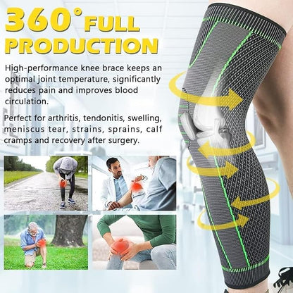1 Pair Compression Knee & Calf Support Sleeves