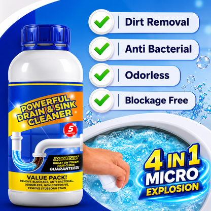 Powerful Drain & Sink Cleaner (Pack Of 4)