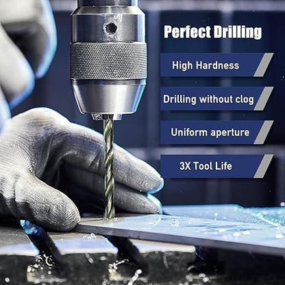 US Imported Premium Multi-Purpose Drill Bit Set for Wood, Iron, Aluminium & Plastic