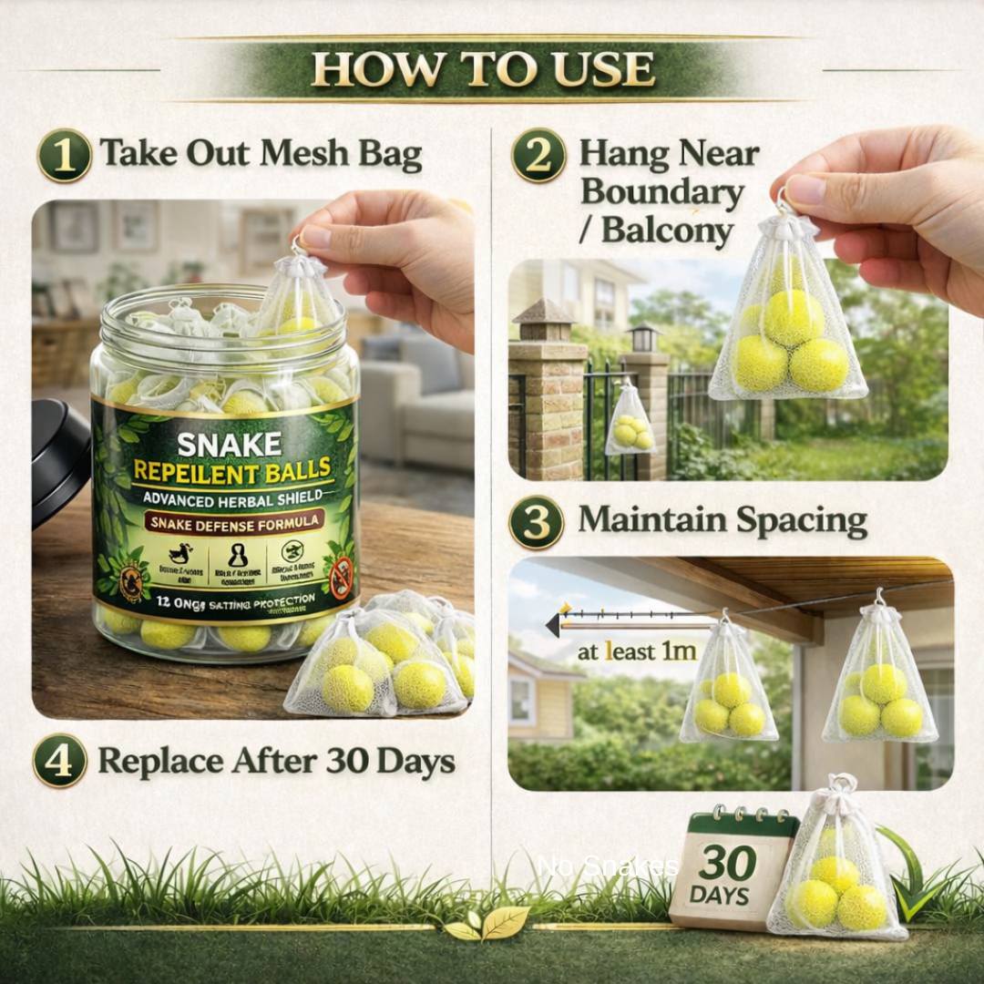 Snake Repellent Balls- 🌿 மேம்பட்ட மூலிகை பாதுகாப்பு கவசம்