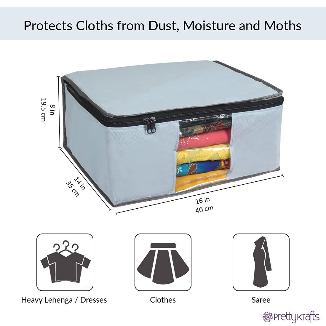 Sari Storage Bags with a Large Transparent Window (Pack of 6)
