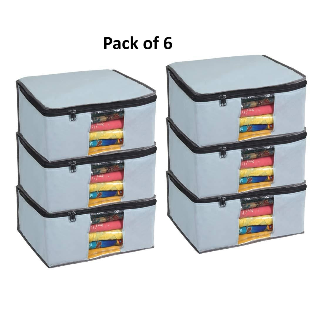 Sari Storage Bags with a Large Transparent Window (Pack of 6)