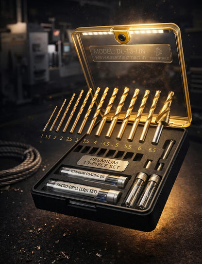 US Imported Premium Multi-Purpose Drill Bit Set for Wood, Iron, Aluminium & Plastic