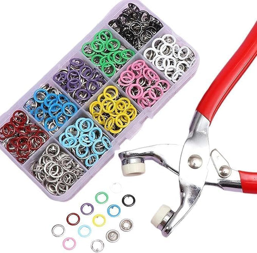 Plastic Snap Button Kit with Pliers