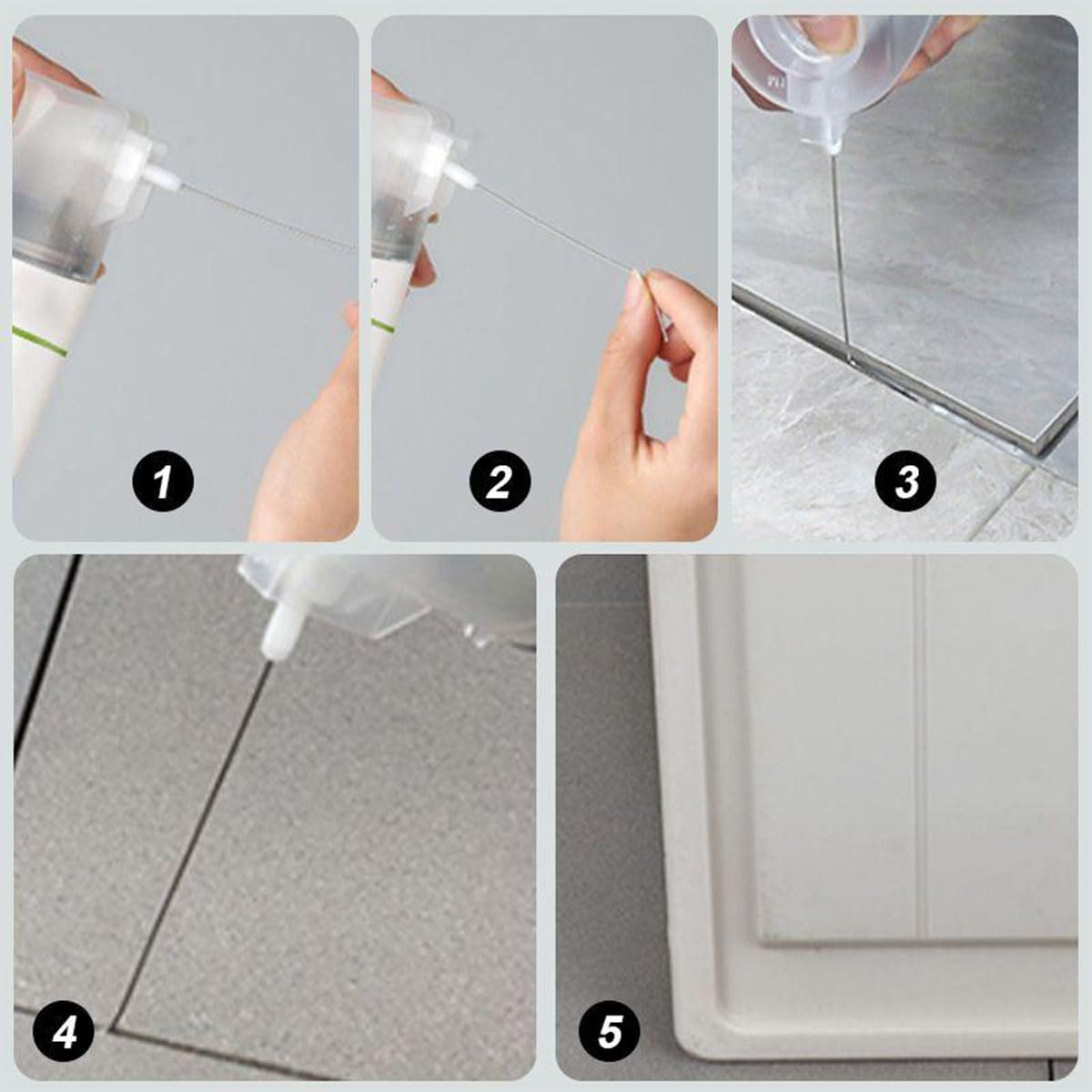 Tile Repair Adhesive, Versatile Heavy-Duty Quick-Drying Grout Repair Filler