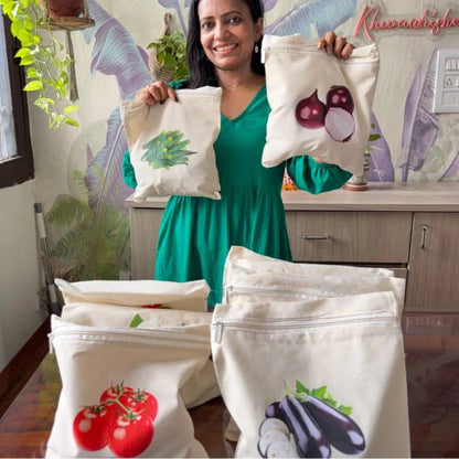 Reusable Veggie Storage Bag Set (8 Pieces)