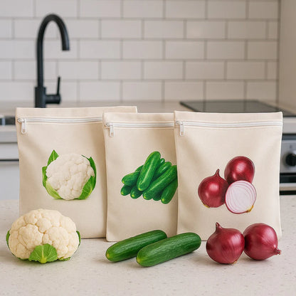 Reusable Veggie Storage Bag Set (8 Pieces)