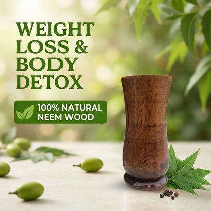 Weight Loss and Body Detox Wooden Water Glass